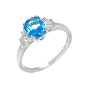 Gorgeous Cluster Ring with Passion Topaz and Natural White Topaz