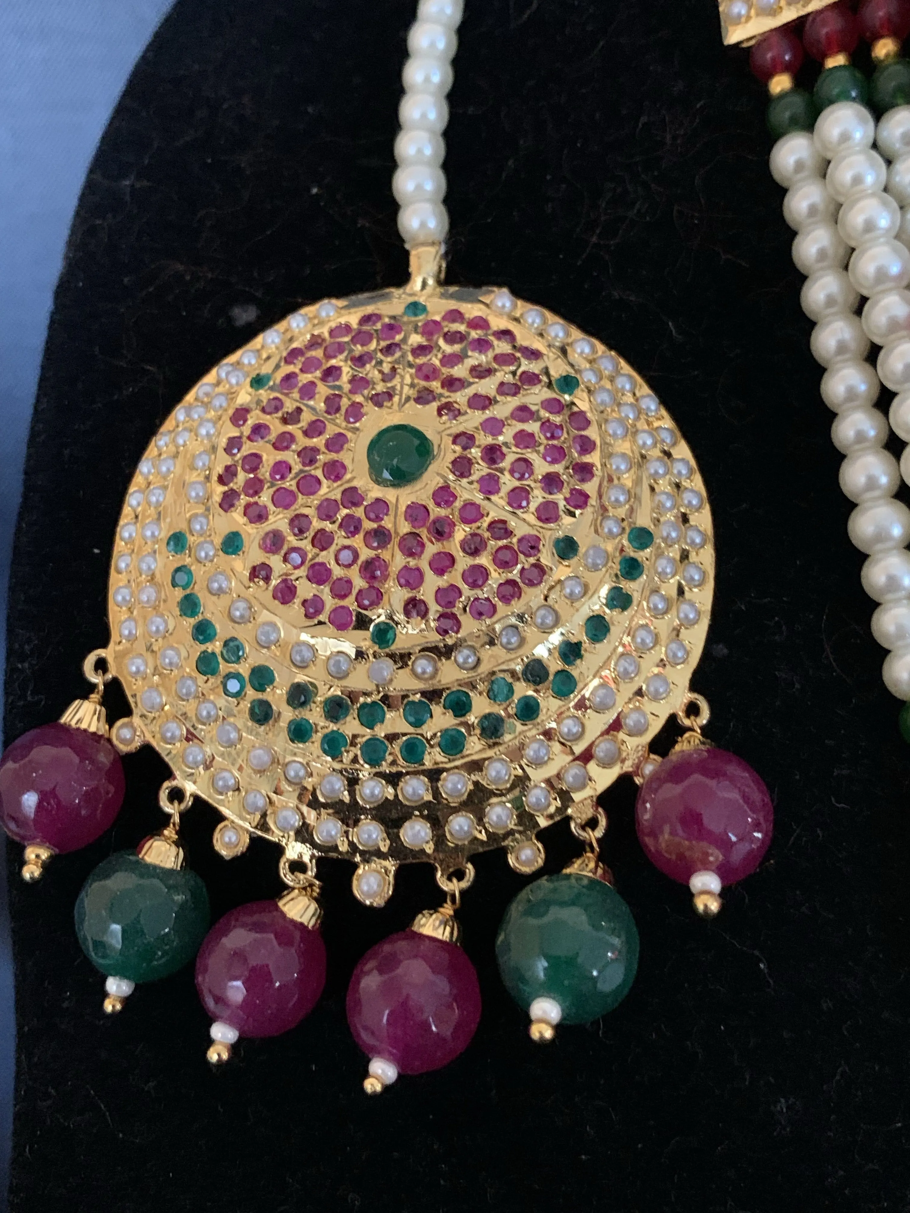 Huriya Ruby emerald rani haar ( SHIPS IN 4 WEEKS )