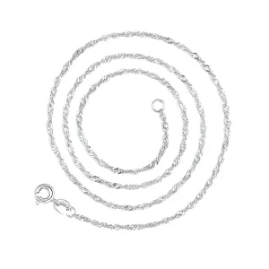 Italian Sterling Silver Wave Chain