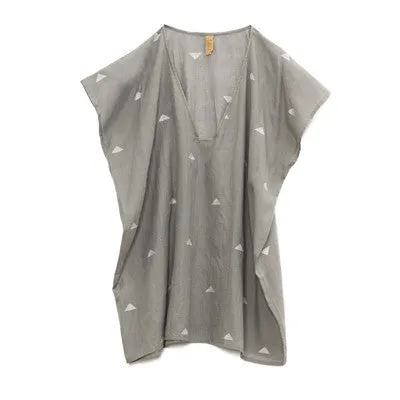 Khadi Grey Geomteric Top