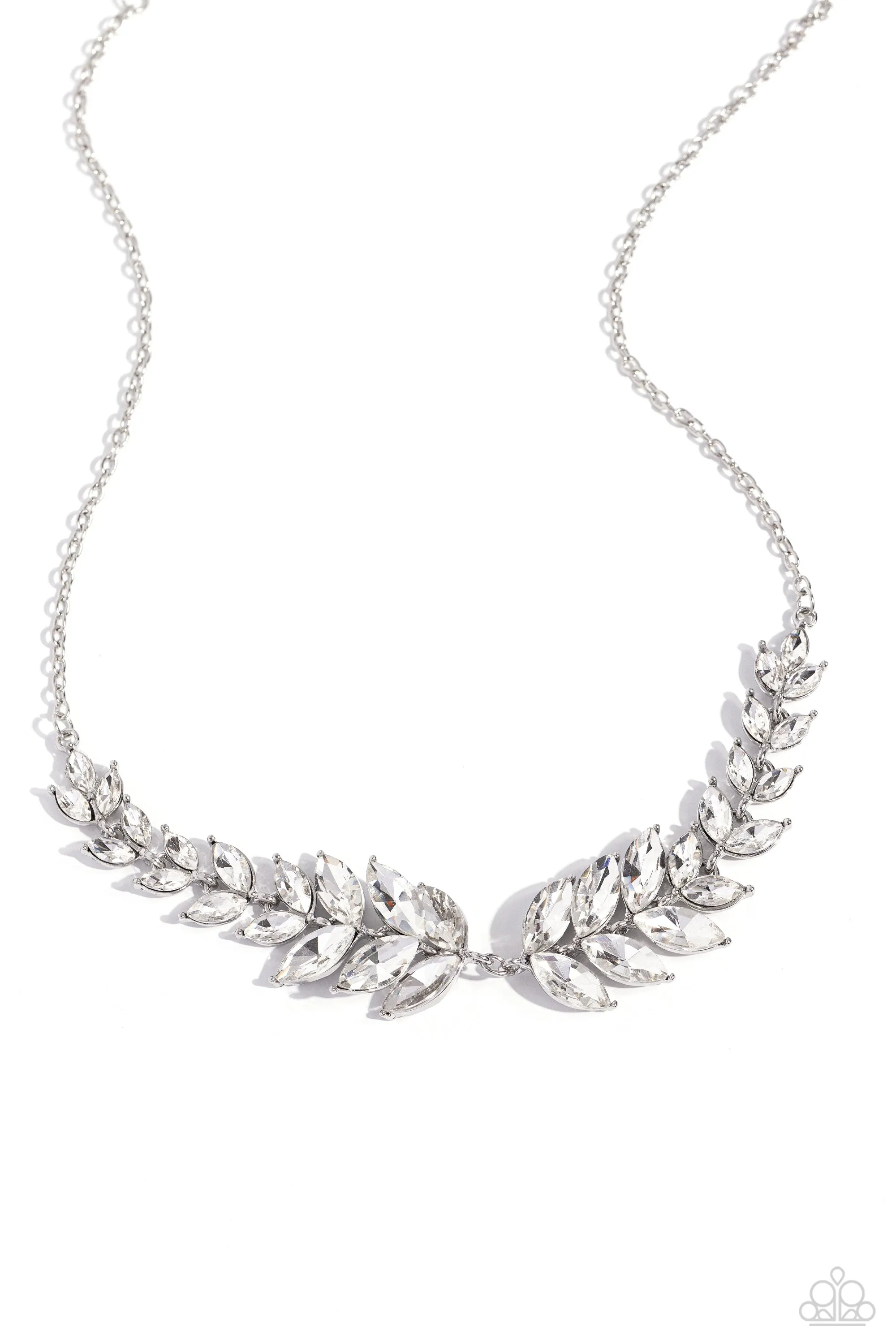 Necklaces Luxury Laurels - White N294