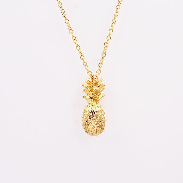 New fashion jewelry chain link pineapple pendant necklace for women girl nice gift