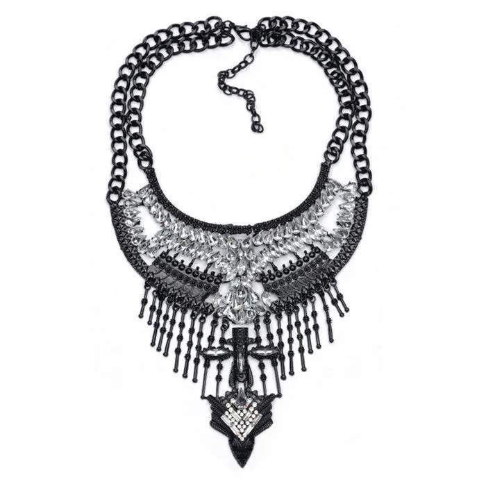 New Popular Fashion Women Vintage Necklace Collar Costume Atmosphere Metal Maxi Statement Necklaces & Pendants