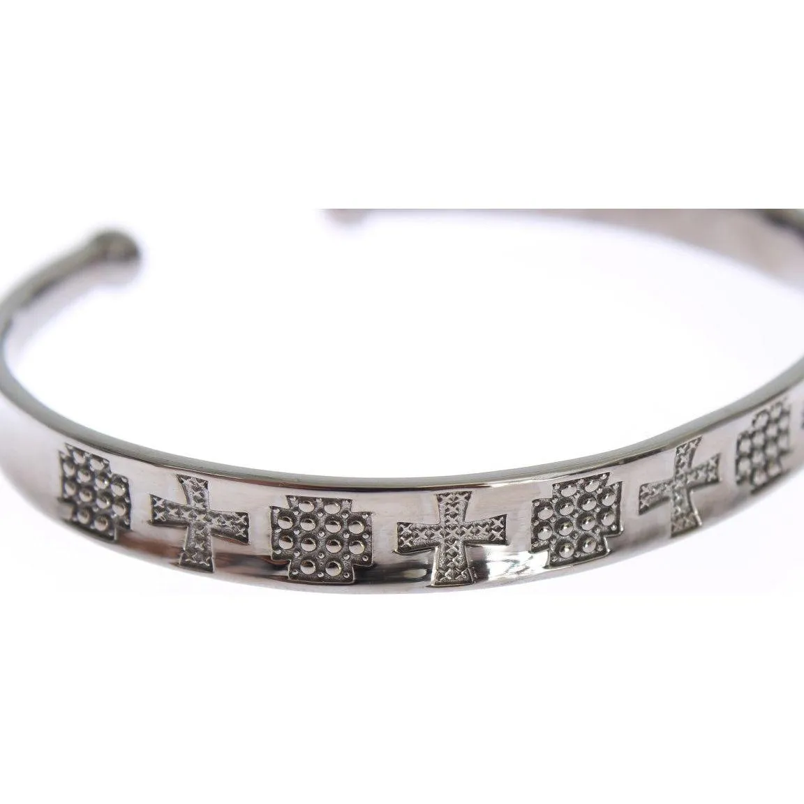 Nialaya Elegant Rhodium Silver Bangle