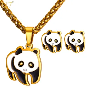 Panda Necklaces Steel