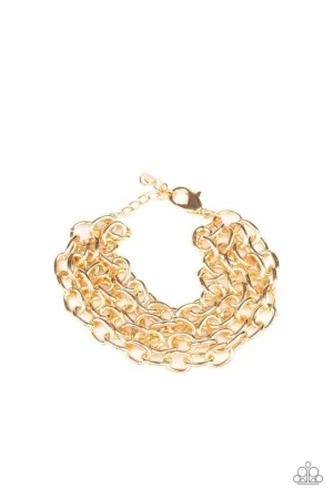 Paparazzi Bracelet ~ Fast Ball - Gold