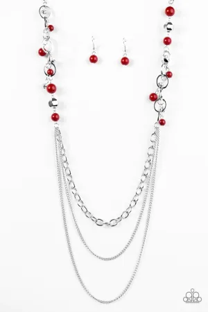 Paparazzi Necklace ~ Carefree and Capricious - Red