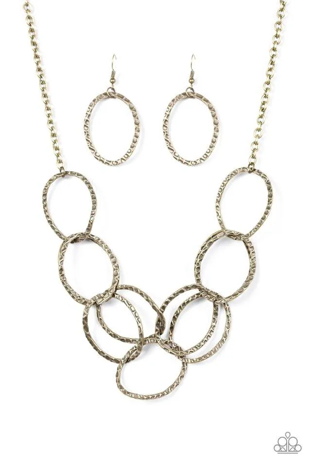 Paparazzi Necklace ~ Circus Royale - Brass