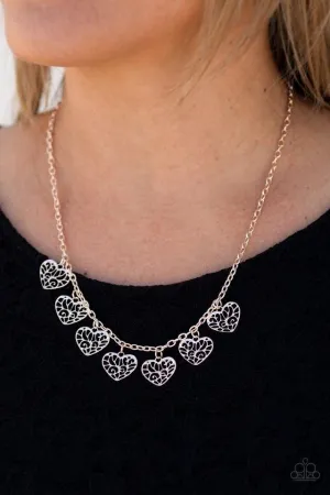 Paparazzi Necklace - Less Is AMOUR - Rose Gold