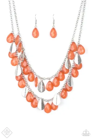 Paparazzi Necklace ~ Life of the FIESTA - Orange