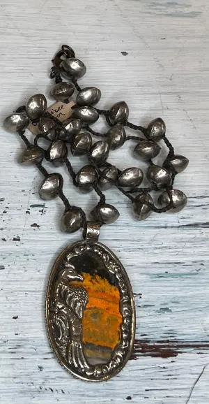 Peacock Window Featuring Bumble Bee Jasper Necklace