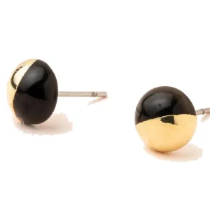 SCOUT DIPPED STONE EARRINGS BLACK/GOLD