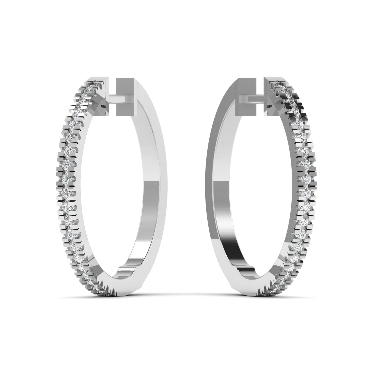 Sleek Silver Hoop Earrings