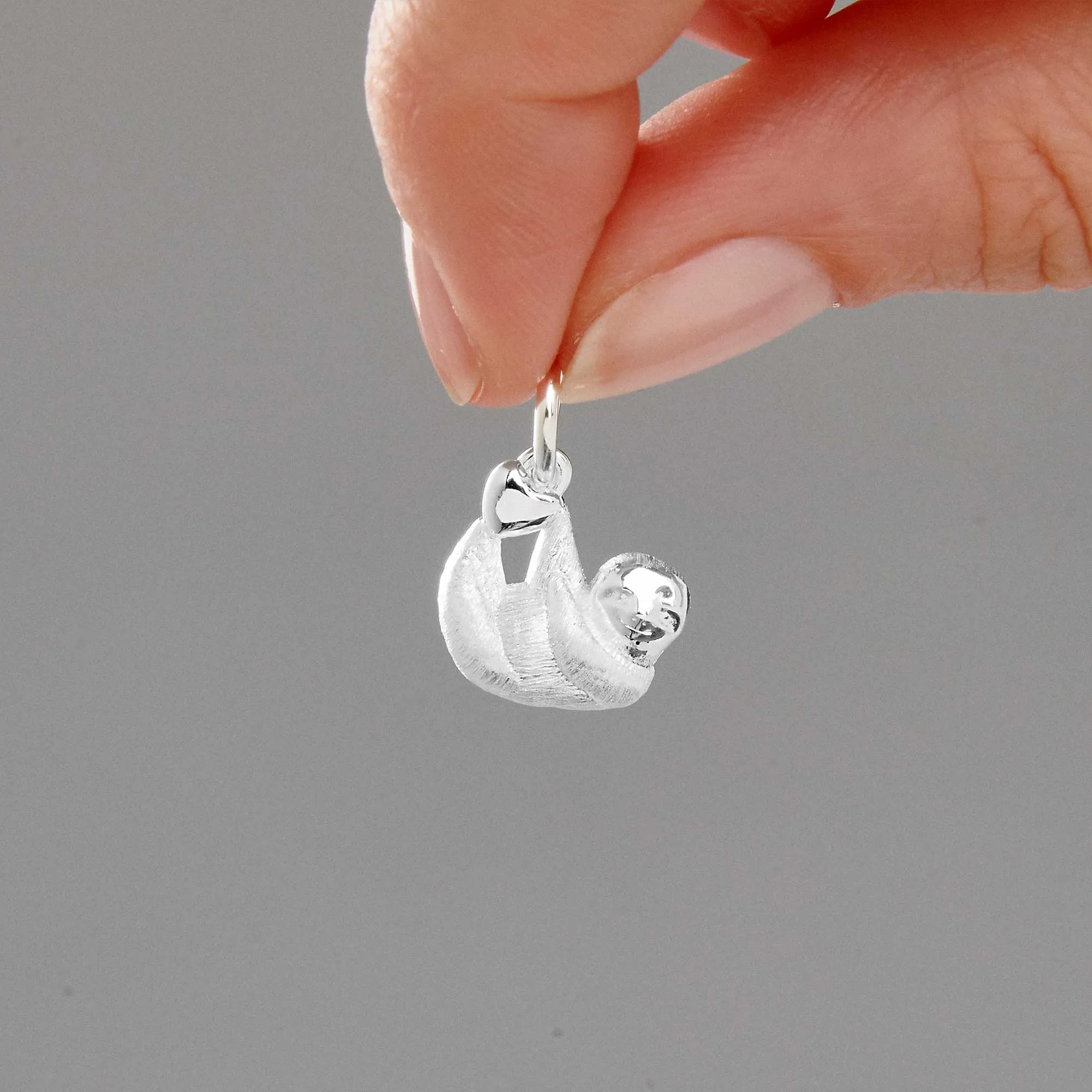 Sloth Silver Charm