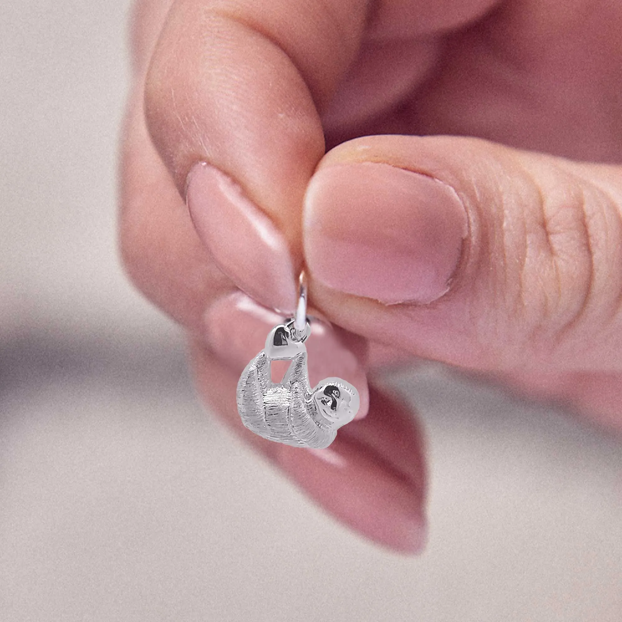 Sloth Silver Charm