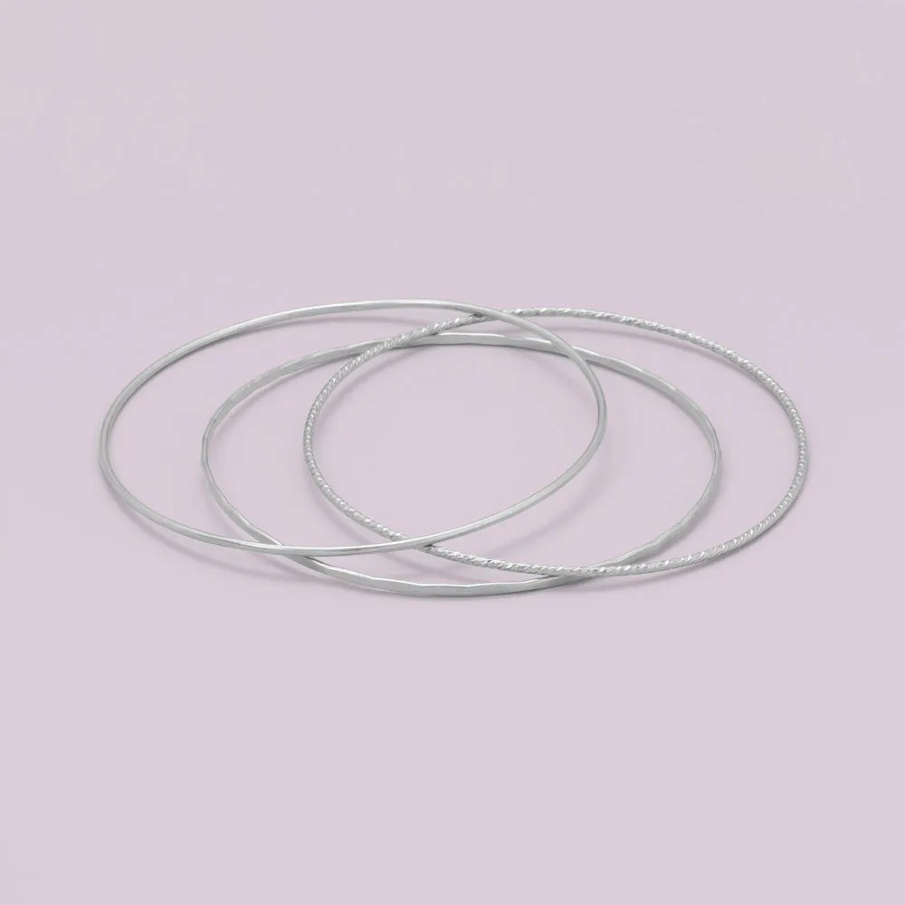 Smooth Wire Bangle Bracelet