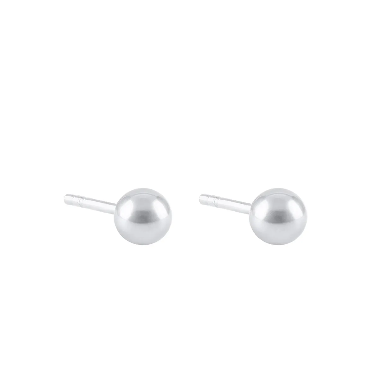 Soleil Collection 3mm Stud Earrings | 9K White Gold