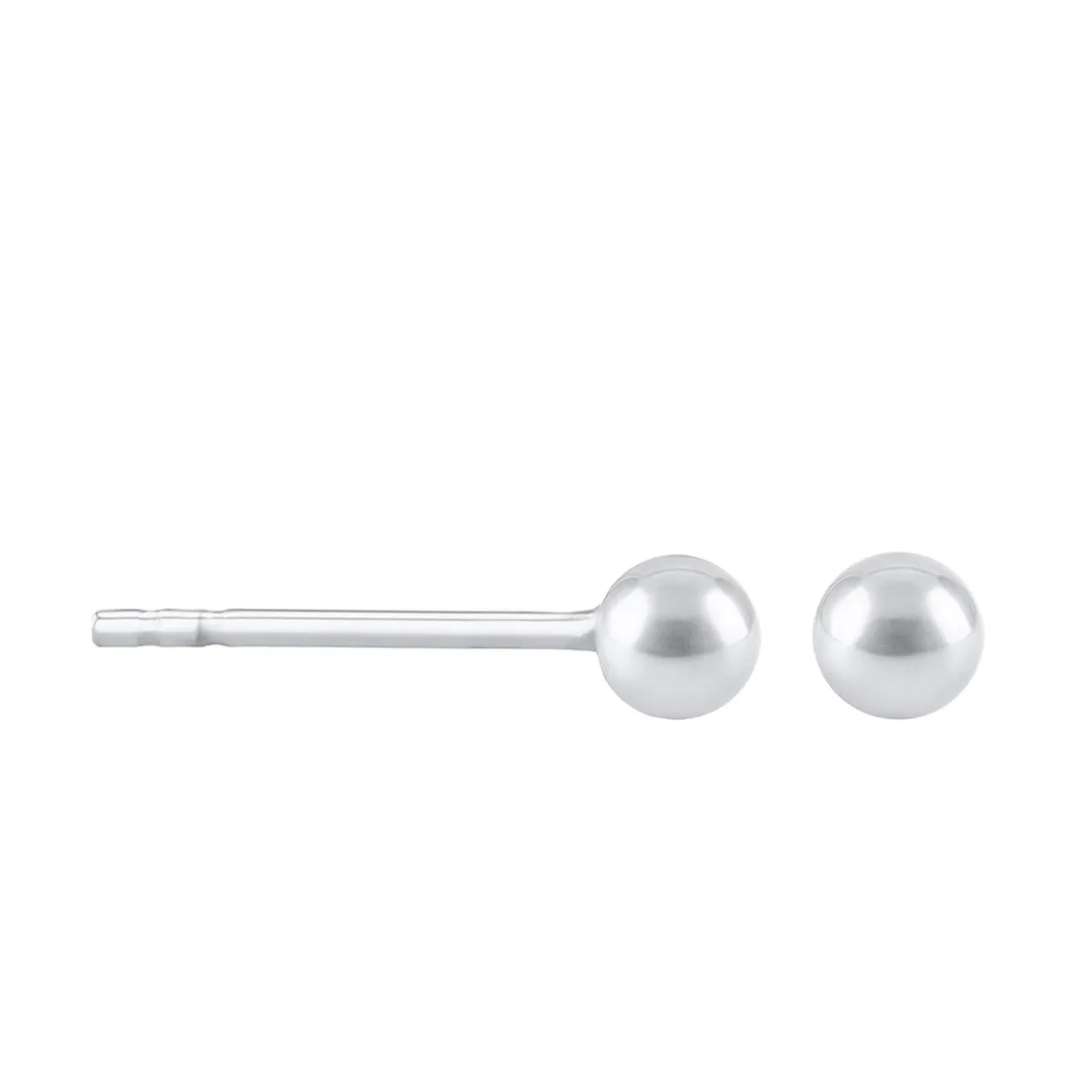 Soleil Collection 3mm Stud Earrings | 9K White Gold