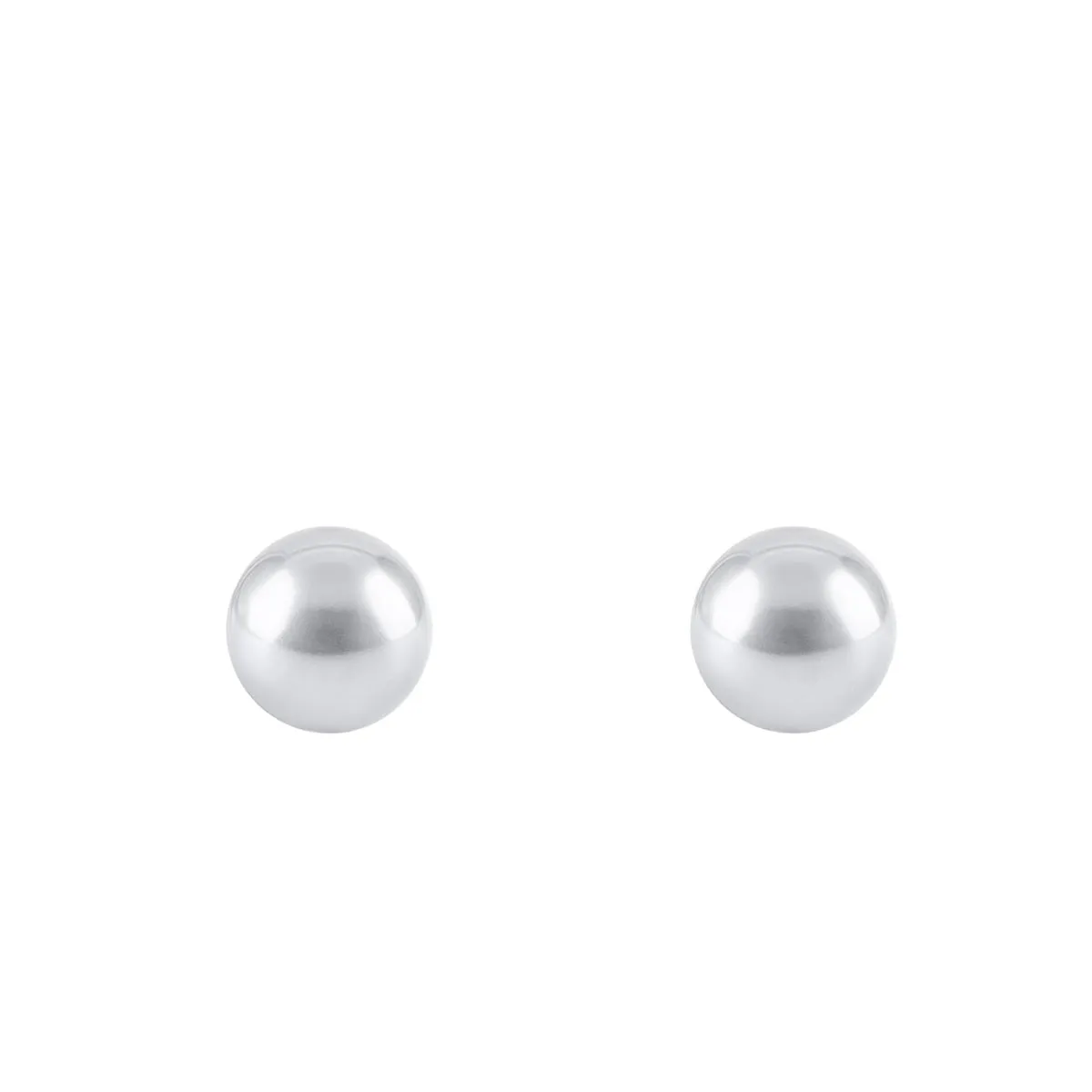 Soleil Collection 4mm Ball Stud Earrings | 9K White Gold