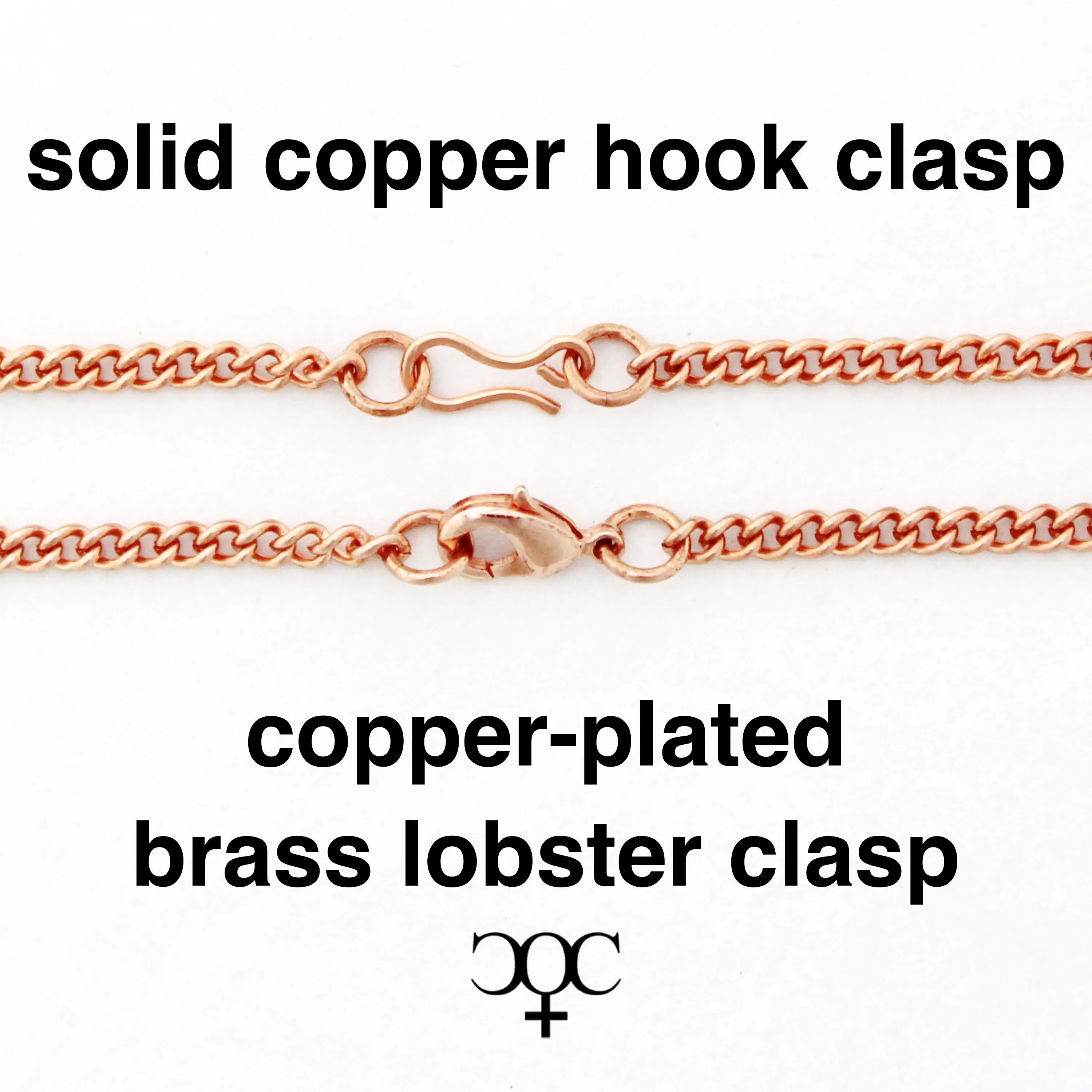 Solid Copper Bracelet Chain Fine 3mm Cuban Curb Chain BC71 Lightweight Comfortable Copper Bracelet Chain