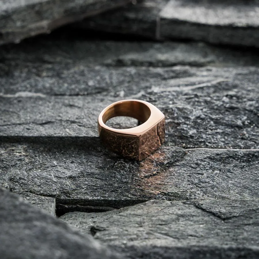 Solid Signet Ring in Rose Gold