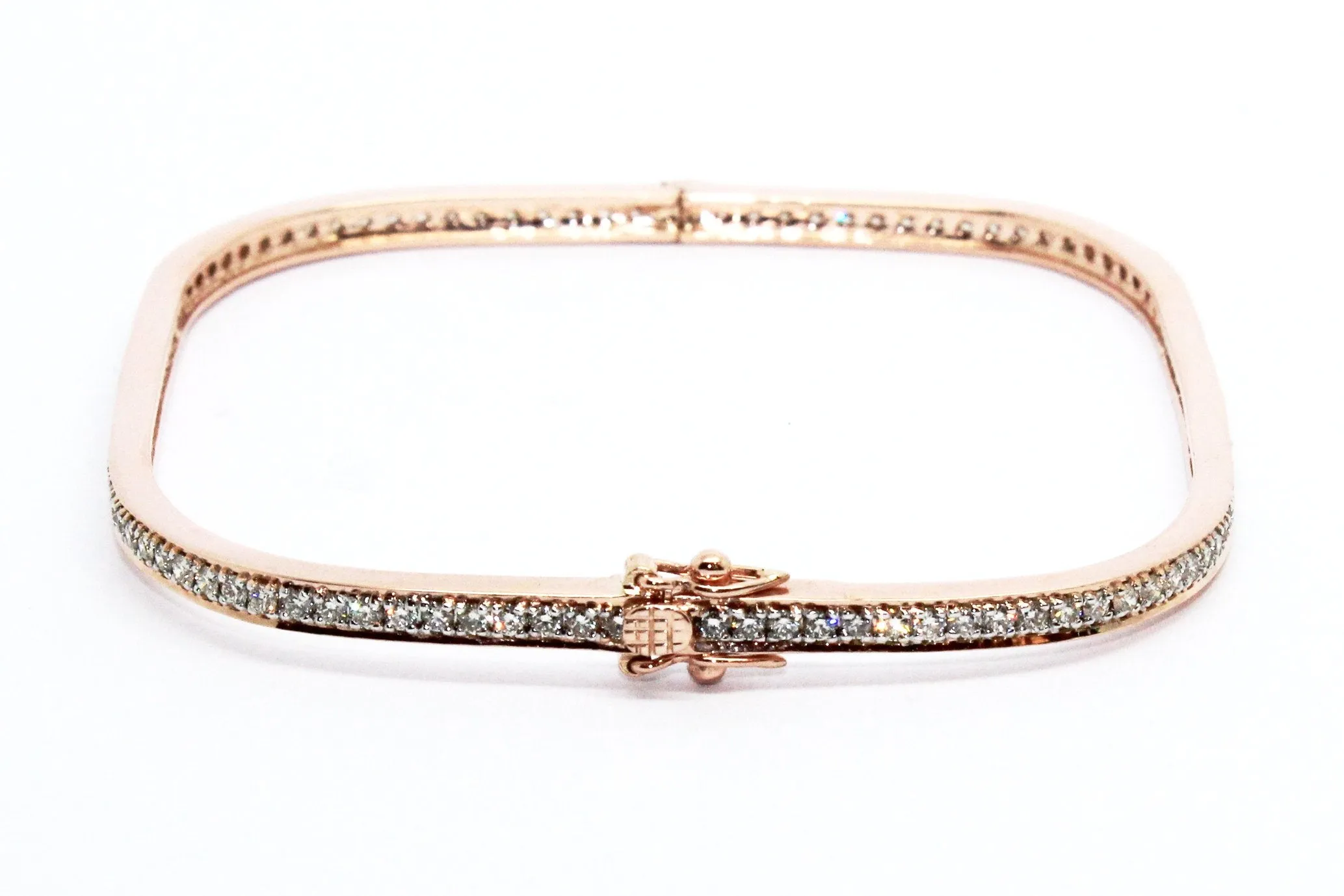 Stackable Pavé Diamond Bangle in 18k Rose Gold AD NO.1612