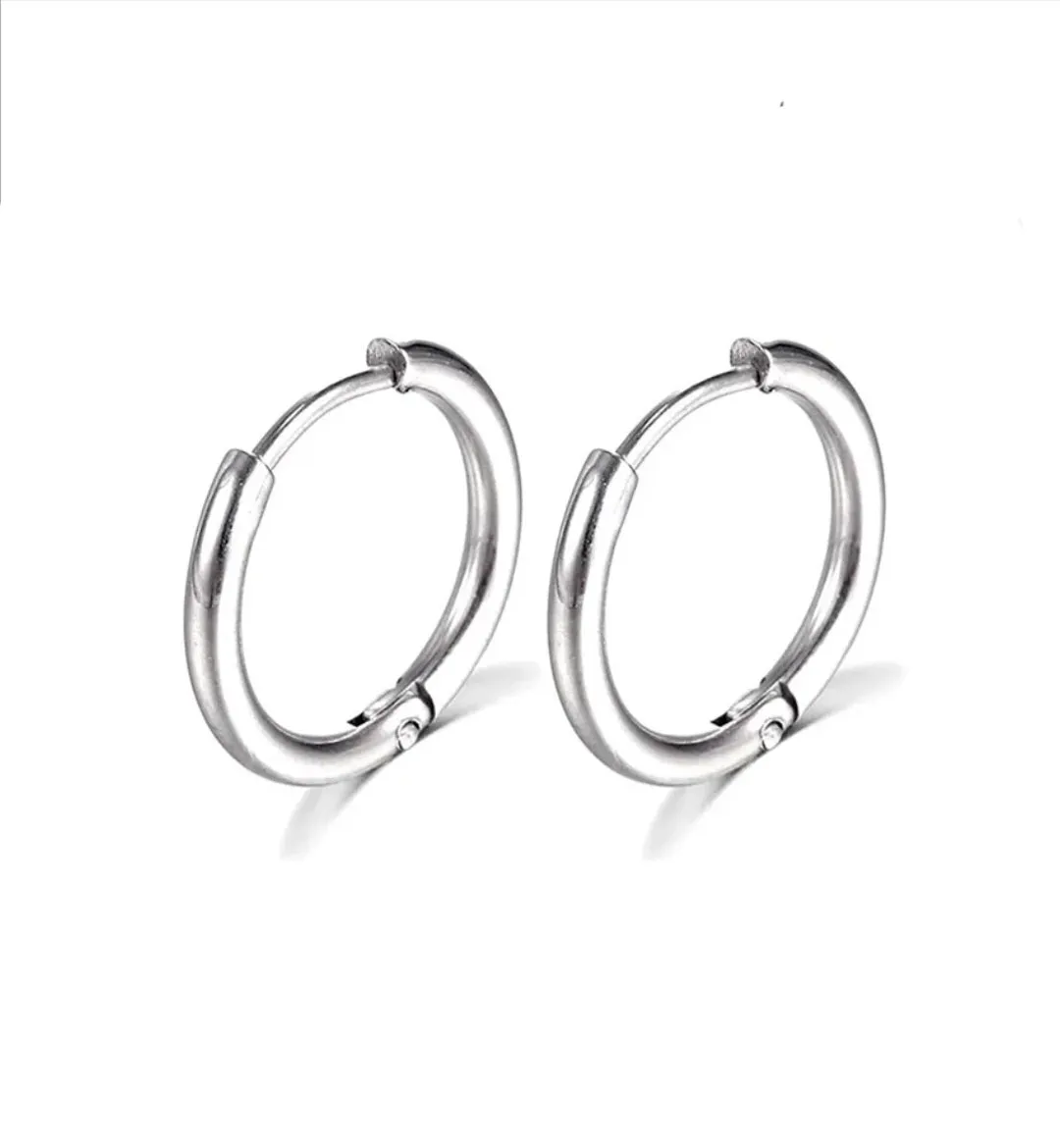 Stainless Steel 15mm Hoop Earrings