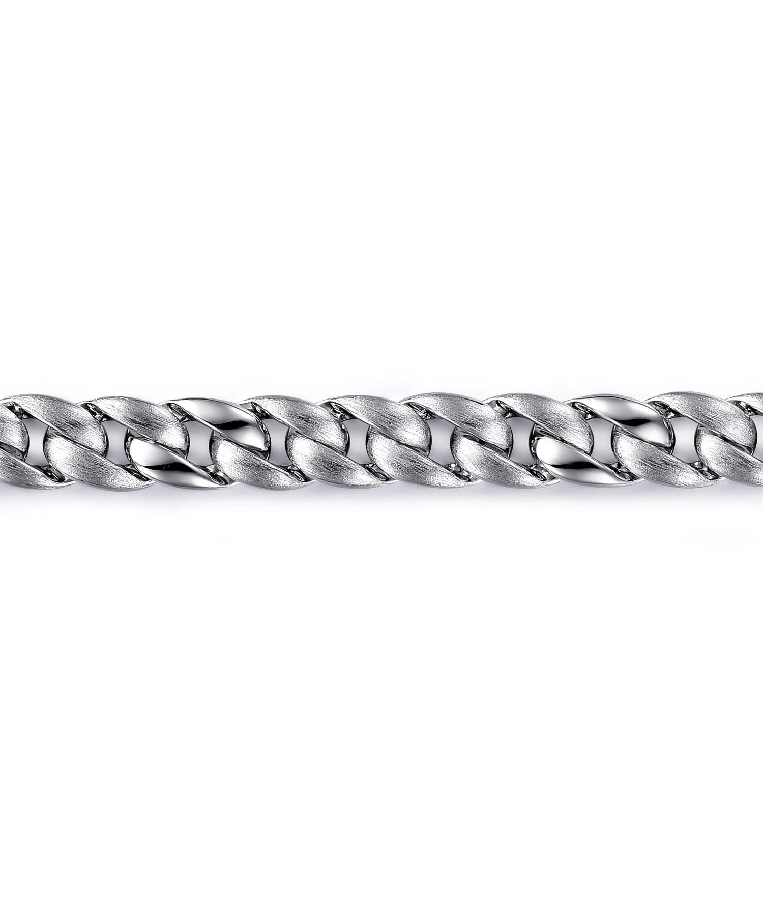 Sterling Silver Flat Heavy Chain Bracelet