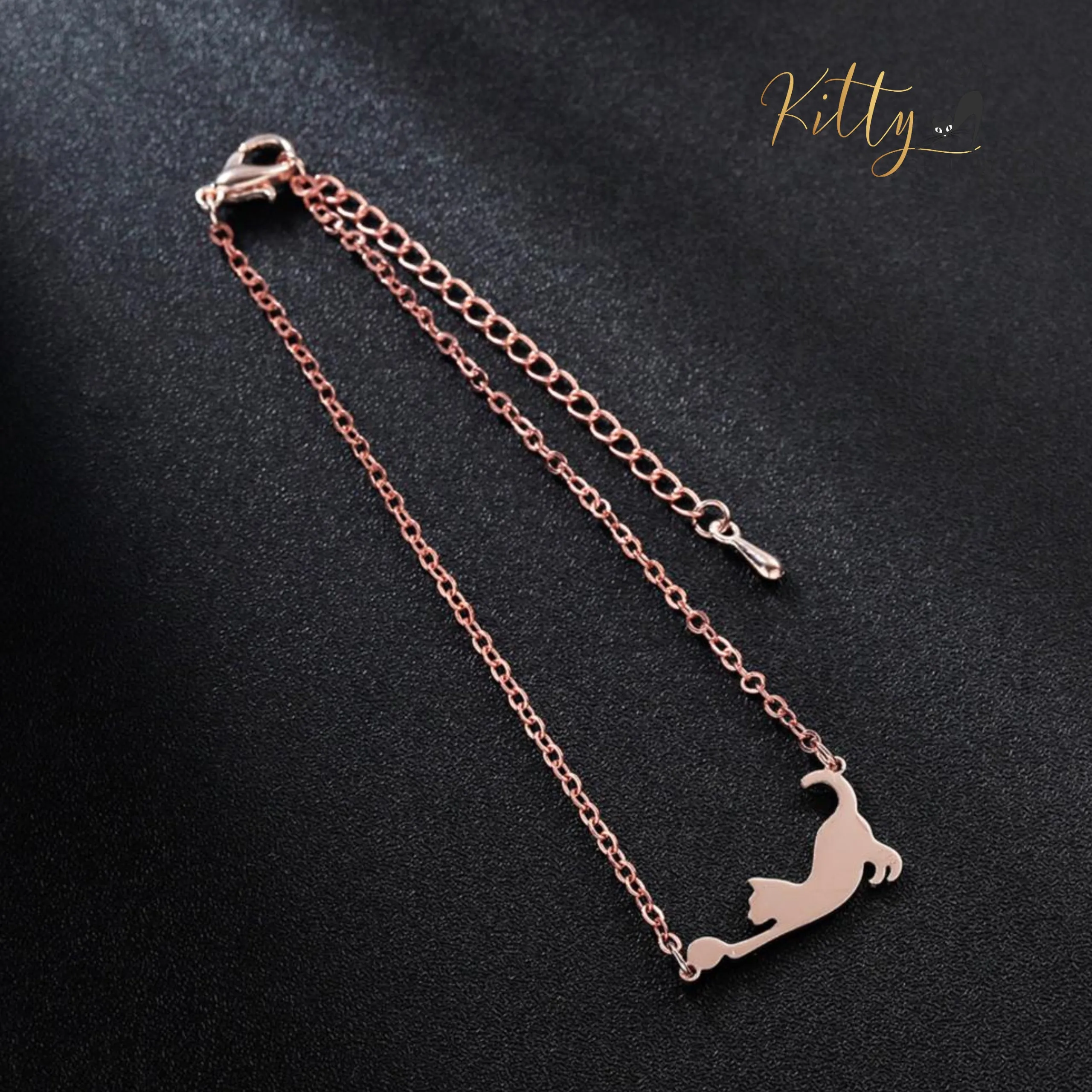 Stretching Cat Bracelet (Rose Gold, Silver, or Gold)