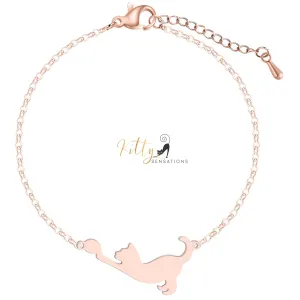 Stretching Cat Bracelet (Rose Gold, Silver, or Gold)