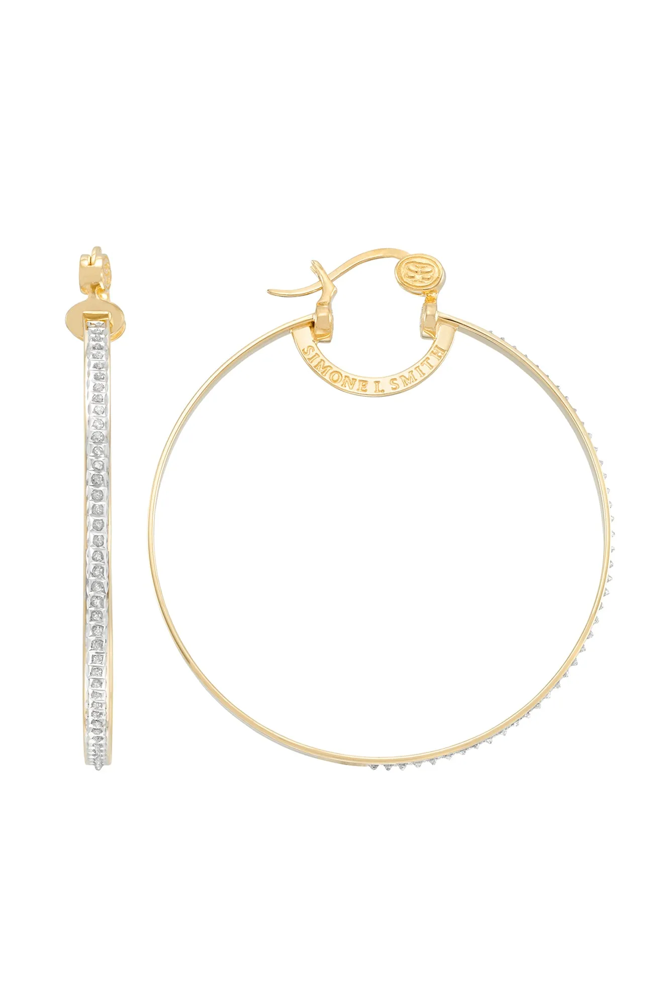 Timeless Hoops with Diamond Embellishments - Large