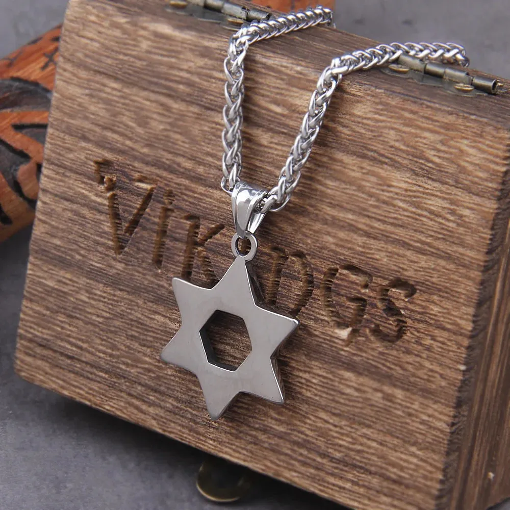 Trendy David Star Pendant Viking Necklace